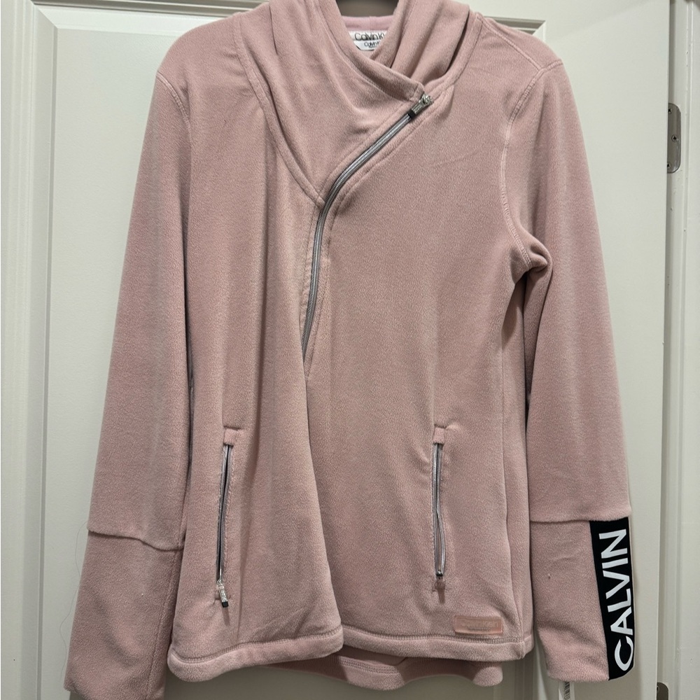 Calvin Klein Dusty Pink Utility Fleece Jacket